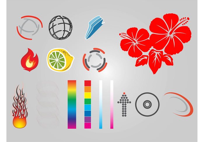 templates stickers shapes plant logos lemon Geometry geometric shapes fruit flower floral flames fire colors colorful 