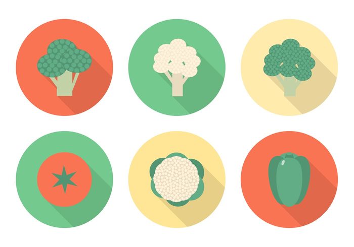 website web vegetarian vegetables vegan vector tomato symbol site sign set pictogram paprika leaf isolated internet illustration icons Healthy garden fresh food flat decorative colorful collection cauliflower cabbage broccoli isolated broccoli 