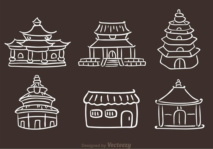window traditional tower temple landmark king hand drawn chinese temple gate far east emperor culture chinese temples chinese temple chinese china building Asian arts and culture 
