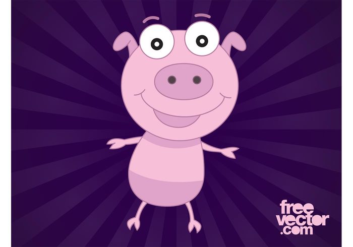 Smile piglet pig mascot Livestock happy farm animal comic character cartoon 