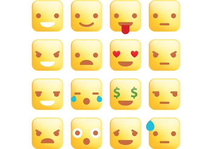 Tongue symbol smiley face smile face Smile sad positive negative love icon head happy funny face eyes expression emotion emoticon emoji Cry crazy comic character button animation angry 