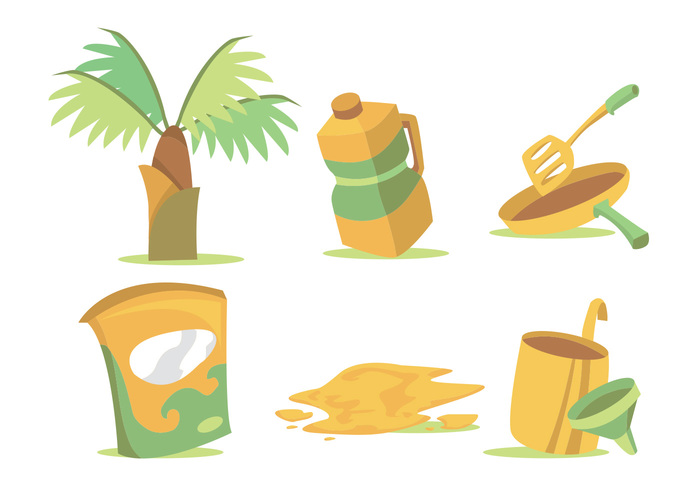 yellow vegetable vector splash palm tree palm oil palm oil industry food flour 