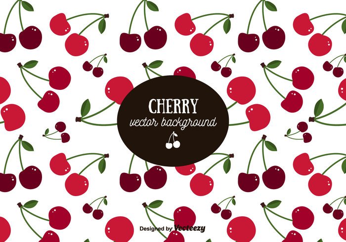vector summer red pattern nature juicy illustration fruit fresh free cherry background 