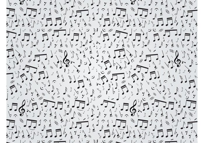 signs seamless pattern musical symbols music Clefs background 