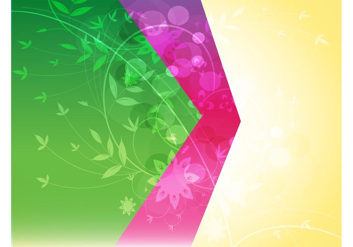 vines rainbow radiant plants nature gradient flowers floral decoration colorful background vector backdrop abstract 