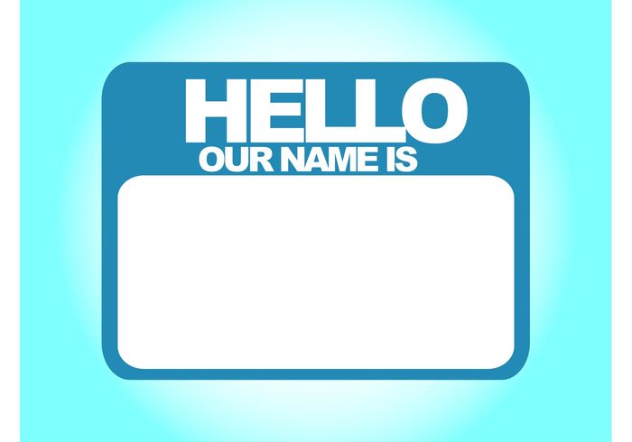 text template sticker rounded Represent rectangle Nametag Name label Geometric Shape banner 