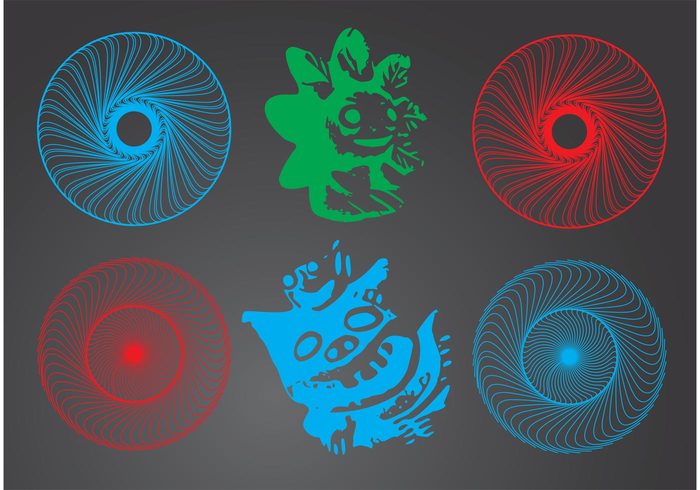 vector art shape psychedelic illustrator illustration graphics freebies ethnic design decorative curve cool clip art abstract 
