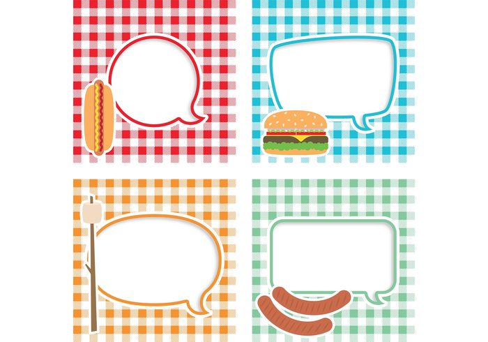 Textile text tablecloth table speech bubble speech retro restaurant plaid picnic background picnic menu kitchen gingham tablecloth gingham food fabric dinner cooking cook cloth camp food breakfast blanket basket announcement 