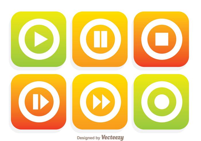 video touch stop square round rewind player play button icons play button icon play button play pause next music media player media button media interface forward flat colorful circle button 