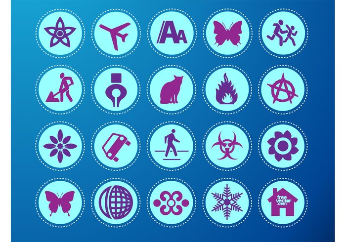 worker tool symbols scroll running people pen jet home globe Font size flowers flames car butterfly ANARCHY airplane 