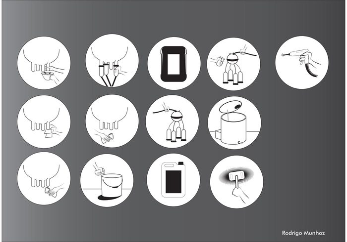 Vector Icon Milking process icons Cow illustration cow icon 