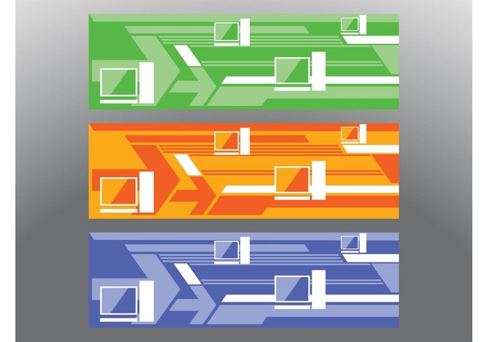 templates technology tech stylized Rectangles lines Geometry geometric shapes computers colors colorful 