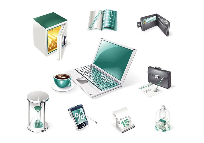 web icons vector icons financial icons business icons 3D icons  