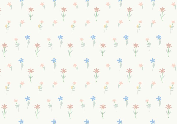 wallpaper vector trendy spring flowers spring shapes seamless random pattern pastel color ornamental Geometry geometric flower floral decorative decoration deco background abstract 