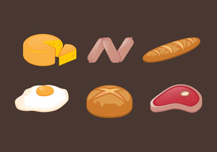 vector Tasty taste steak snack side dish set sausage salad restaurant plate object nutrition menu meat meal mashed lunch kitchen illustration icon Hot dog grilled food fish fastfood fast elements eat dish dinner design delicious Culinary Cuisine cooking cook colorful chicken bratwurst background 