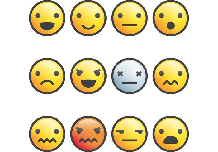 symbol smiley face smile face Smile shape sad positive negative icon head happy funny face eyes expression emotion emoticon emoji crazy comic character button animation angry 