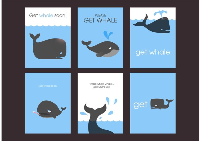 whale greeting card whale card whale thoughtful Sick pun greeting cards greeting card get whale get well soon cards get well soon card get well soon Get Well funny fin cute card animal card 