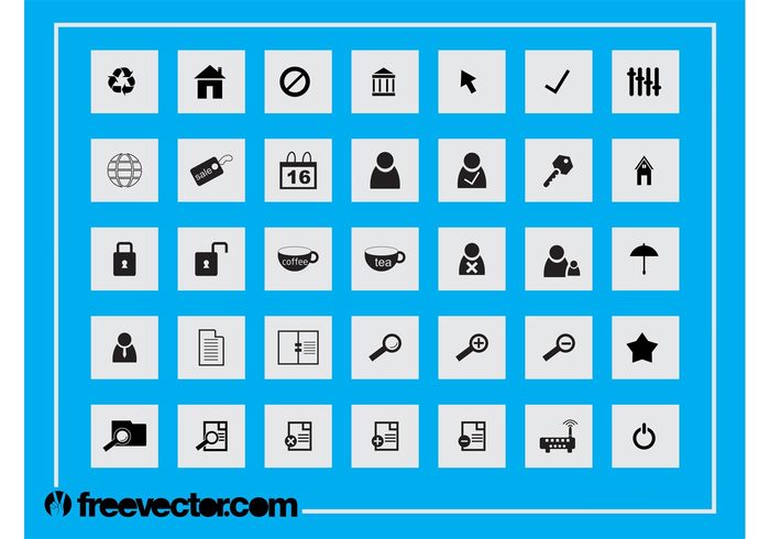 Volume levels tick technology tech tea symbols recycle profile pointer person icons icon home coffee buttons button arrow  