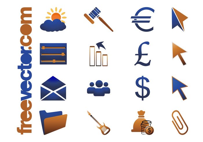 weather users symbols sun pound pointers people paperclip money mail logos icons icon guitar graph gavel folder financial euro email electric guitar dollar currency court cloud arrows 
