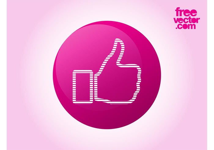 thumbs up social networking social network shiny online like icon hand glossy Facebook button banner badge 