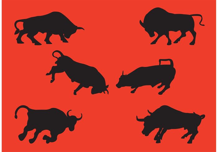 wild Taurus strong strength sport silhouette red Raging power ox matador mascot mammal isolated horn Fight cow charging bull charging cattle bullfight bull collection bull buffalo Bison attack animal angry bull angry Aggressive 