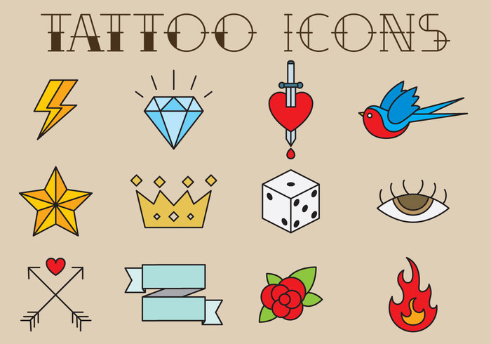 vintage vector Tattooing tattoo symbol sword style star skull sign school rose ribbon revival retro pattern old school tattoos old school tattoo old love line lighting ink hipster heart graphic flower flat fist fire eye drawn doodle diamond design culture cross collection cartoon body blood black bird banner art arrow and anchor american  
