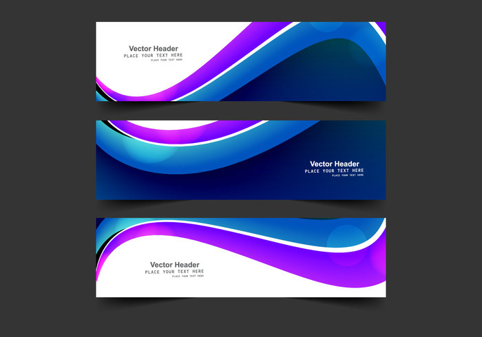 wave variation texture technology set purple header frame curve colorful business blue black banner background 