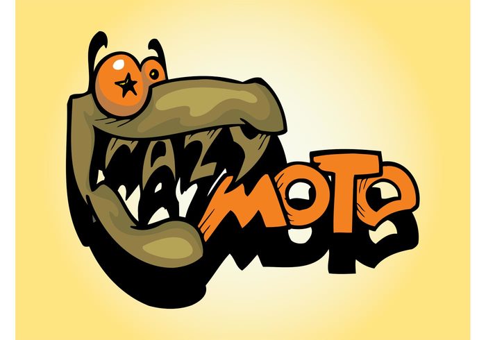 urban Street Art monster mascot happy Graffiti piece graffiti crocodile Crazy moto city characters cartoon Car tuning animal 