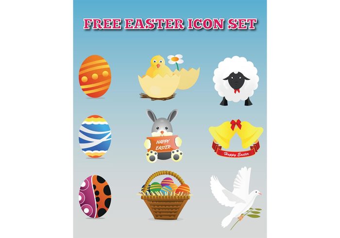 Vector Icon rabbit easter icon holiday easter icon set easter holiday Easter eggs easter bunny easter 