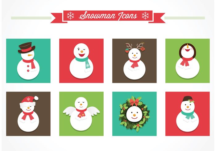 xmas wreath winter white vector traditional Tradition snowman isolated snowman snow Smile sign set red Nose isolated image illustration icon ice holidays head hat happy fun freeze face eyes deer cool cold christmas character cartoon angel 