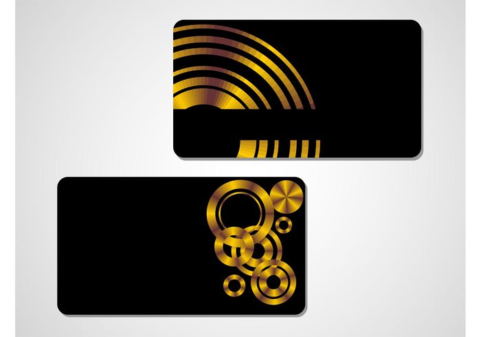 templates shiny round rectangular Rectangles metallic metal gold glossy geometric shapes credit cards circles business cards 