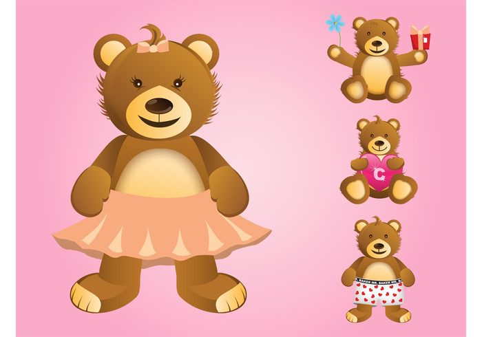 valentines day toys Teddy bears smiling Smile skirt shorts shines present pants love hearts gift flower bow animal 