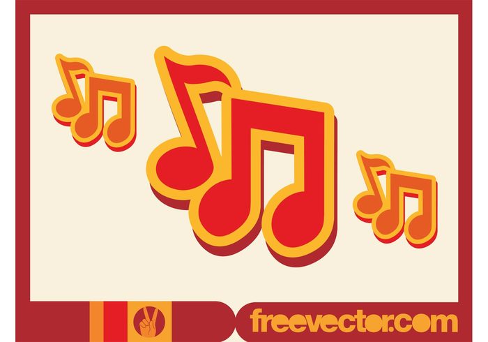 symbols stickers sound Song notes musical music melody logos icons Eight notes 