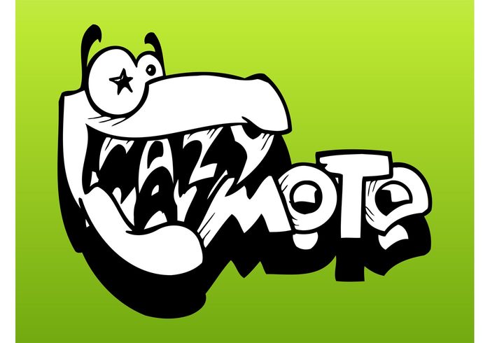 urban template Street Art mascot logo Graffiti piece graffiti Crazy moto crazy city character cartoon cars animal 
