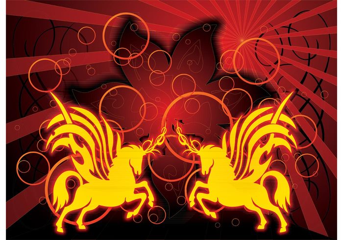 unicorn tribal tattoo style silhouette night myth moon mammal legend imagination illustration horse history greece Force dark animal 