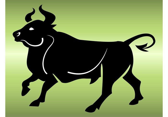 walk tail sticker silhouette logo Livestock legs horns head ears Domesticated decal Bull vector Bull graphics body animal 