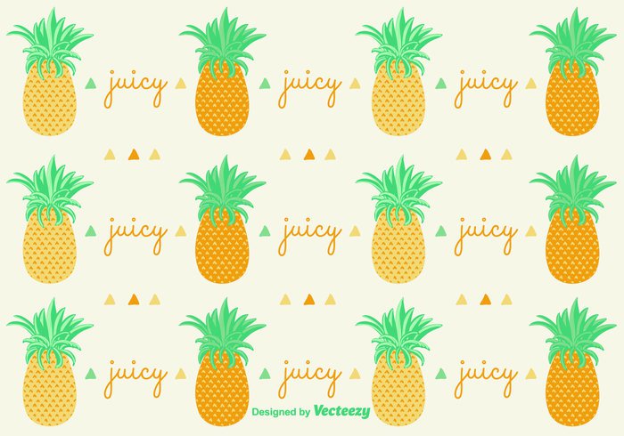 yellow vector tropical summer set pineapple pattern organic natural juice fruits fresh free delicious background ananas 