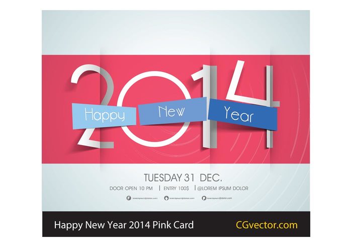wallpaper vector pink new year 2014 happy new year greeting card creative beautiful background 2014 