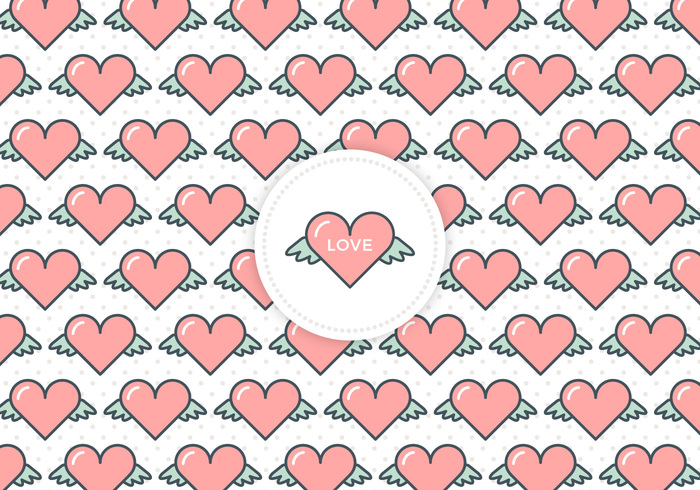 wings white wallpaper vector valentine tile texture Textile shape seamless romantic retro Repetition repeating red pattern love backgrounds love line illustration holiday heart graphic flat fabric drawing design decorative decoration color Backgrounds backdrop artistic art 