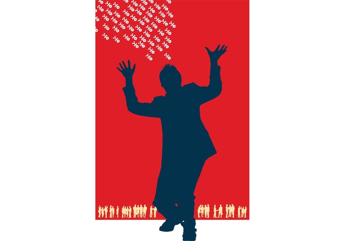 silhouettes silhouette posters corporate Career businesspeople businessman Business meeting business background backdrop 