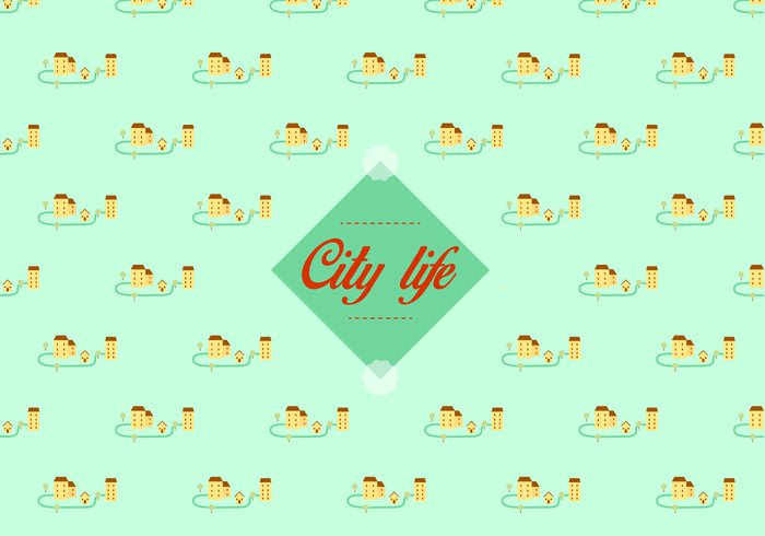 wallpaper town seamless road pattern ornamental decorative decoration deco city buildings badge background 