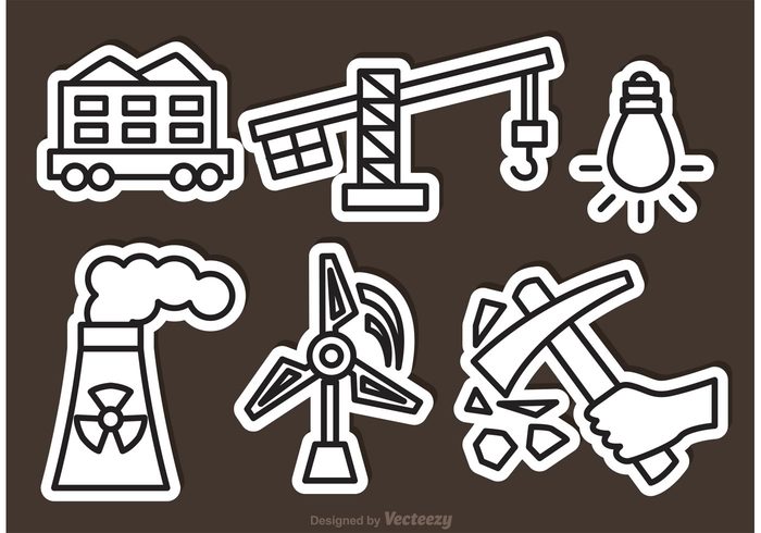 work windmill wind Power plant power nuclear power plant nuclear plant Mine light lamp hammer flat factory factory icon factory factories energy plant electric crane building 