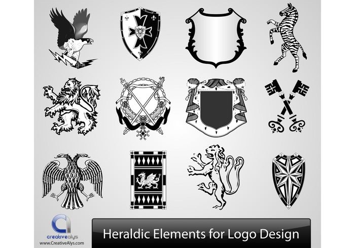 vector heraldic elements heraldic symbols heraldic elements 