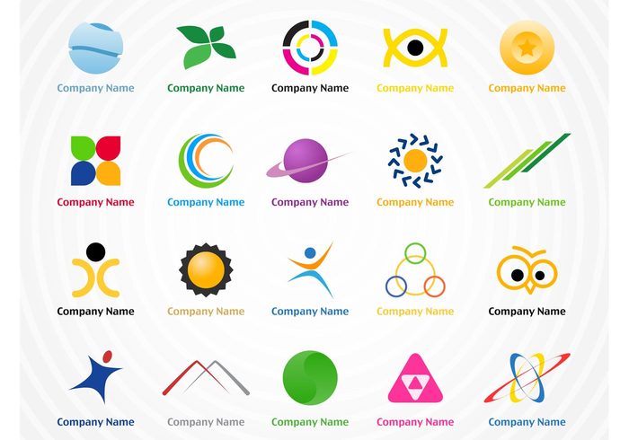 Visual identity vector icons symbols signs marketing logos logo badge emblem corporate business branding 