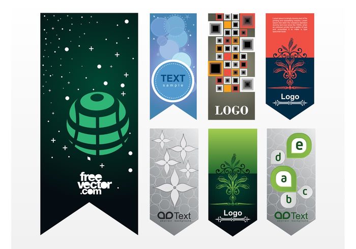 web templates tags stars plants planet online nature labels geometric shapes flowers floral banners abstract 