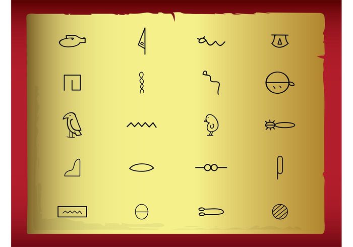 writing wave sign scroll old history hawk Geometric Shape flag egypt eagle bird ancient 