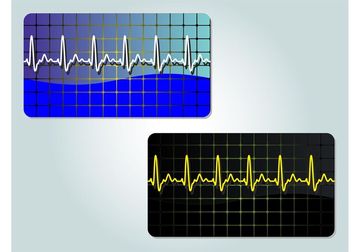 templates Rectangles medicine lines hospital grid geometric shapes Electrocardiography Ecg doctors decorations business cards 