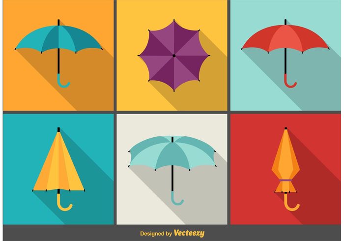 weather vacation umbrella travel symbol summer spring sign shape shadow season safety rain protection protect Parasol object modern Meteorology long isolated icon handle graphic flat climate beach background autumn accessory 