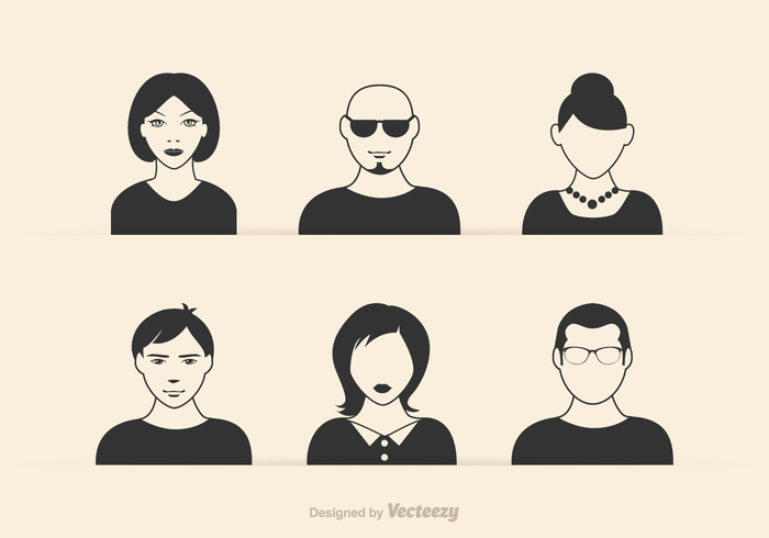 women web wear vintage vector user template teenager silhouette shape set retro portrait person people men male logotype logo lady isolated illustration icon hipster head Hairstyle Haircut hair glasses girl Gentleman flat female face eyeglasses design default avatar clothing character beard avatar 