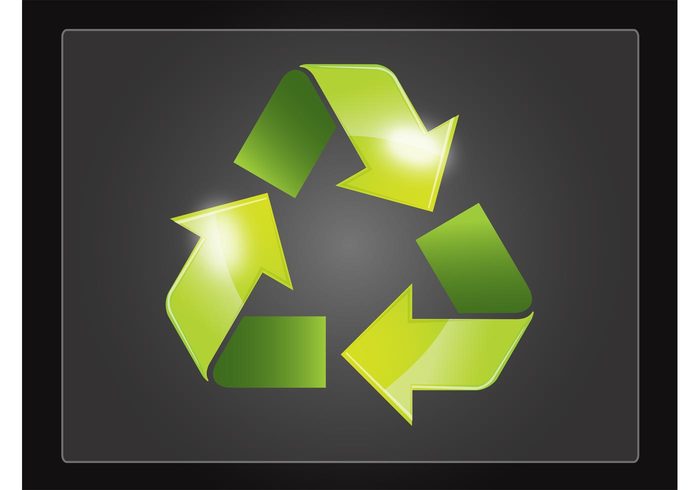 triangular triangle shiny recycling nature logo icon environment ecology eco arrows 